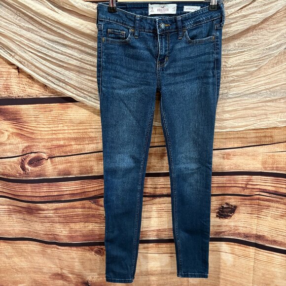 Hollister Original Womens Light Blue Wash Low Rise Super Skinny Size 1S - Picture 1 of 10